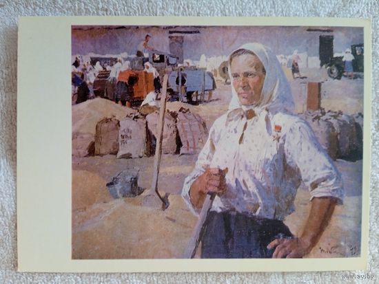 Соцреализм. Яблонская. Портрет Героя Социалистического Труда Горячек