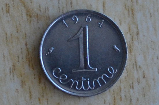 Франция 1 сантим 1964