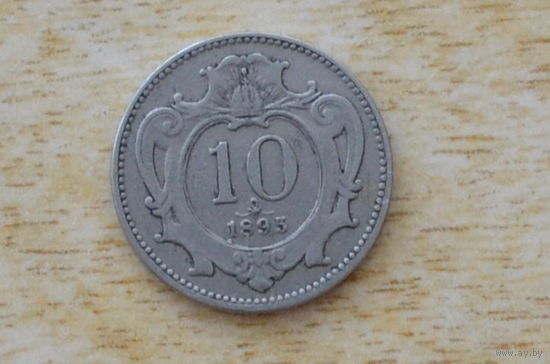 Австрия 10 геллеров 1895