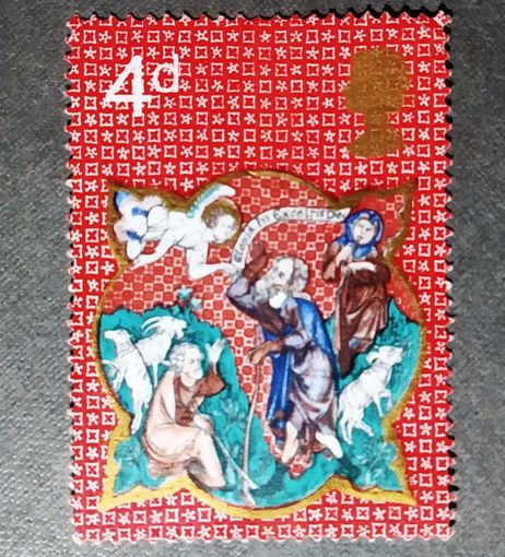 Марка Великобритания 1970 год Рождество