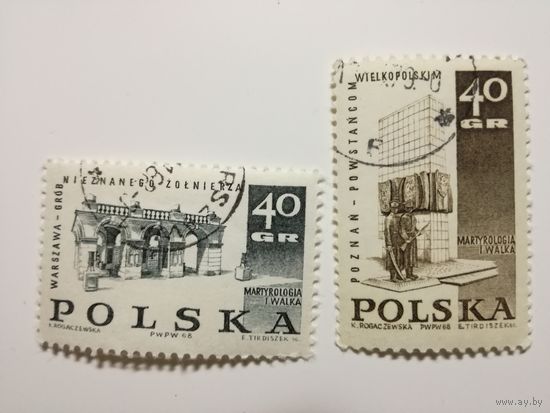 Польша 1968.  Мемориалы жертвам Второй мировой войны