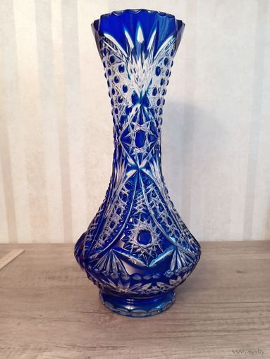 Ваза накладной хрусталь ГЛАДИОЛУС 39 см винтаж