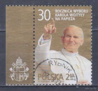 [145] Польша 2008. Известные люди.Папа Ян Павел II. Одиночный выпуск.Гашеная марка.
