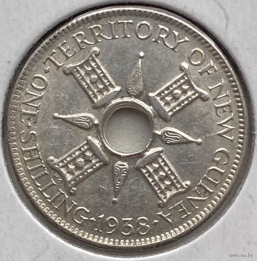 Новая Гвинея 1 шиллинг 1938 г. В холдере