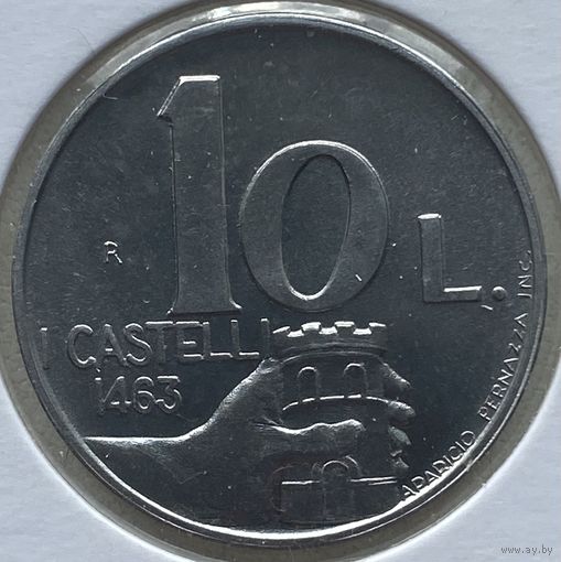 Сан-Марино 10 лир 1991 г. В холдере