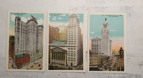 Небоскребы Нью-Йорка. США. Чистые. 1930-е. ОДНИМ ЛОТОМ