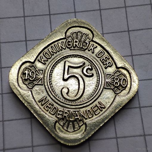 Нидерланды 5 центов 1980 года . Королева Беатрикс.