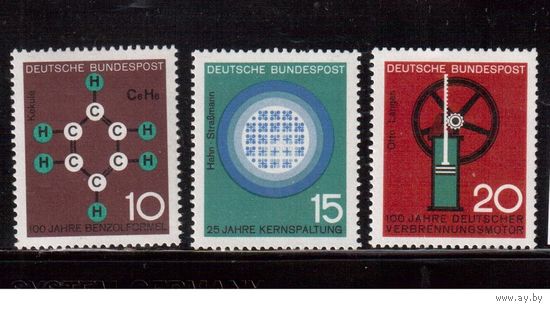Германия(ФРГ)-1964,(Мих.440-442), **, Наука и техника