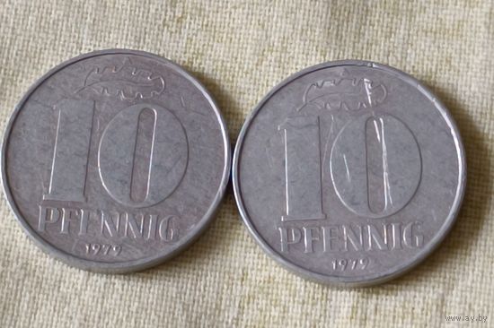 ГДР. 10 пфеннигов  1979 года. A