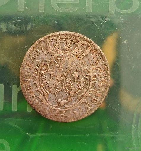 6 грошей шостак 1757 остатки шб