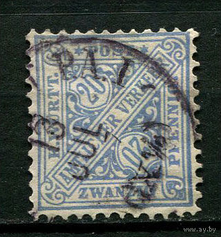 Германские земли - Вюртемберг - 1906 - Цифры 20 Pf Dienstmarken - [Mi.231] - 1 марка. Гашеная.  (Лот 137BR)