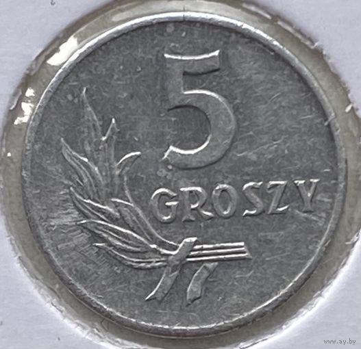 Польша 5 грошей 1961 г. В холдере