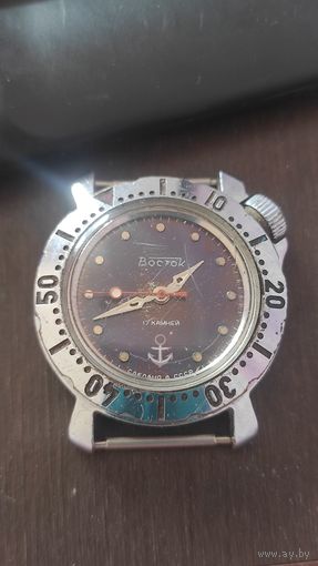 Часы Восток. Якорь. Ссср. Винт сверху. Рабочие.