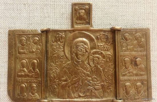 Складень. Богоматерь Тихвинская.