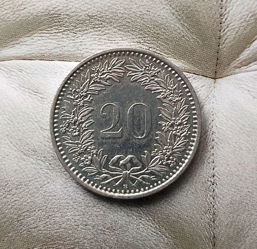 20 раппенов 2007 года Швейцария. Швейцарская конфедерация. Достойный сохран!