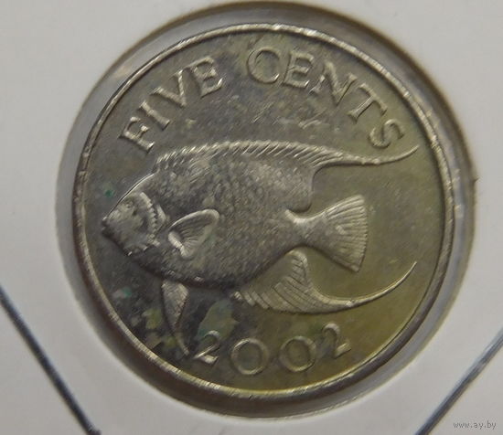 Бермуды 5 центов 2002 г