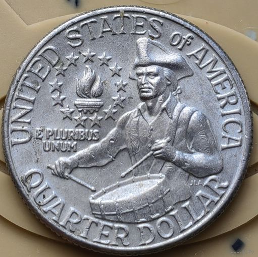 США 25 центов (квотер) 1976 D, 200 лет независимости США