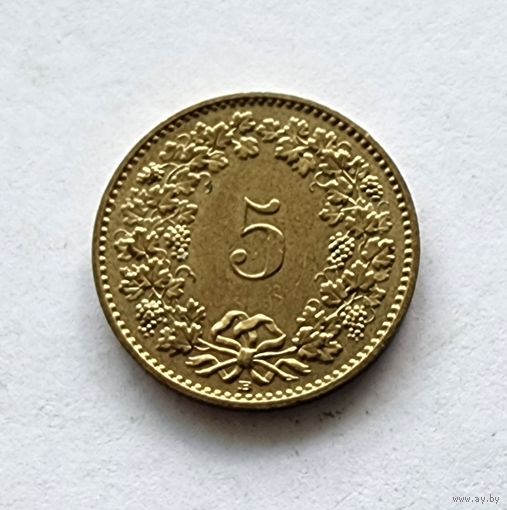Швейцария 5 раппенов, 2000