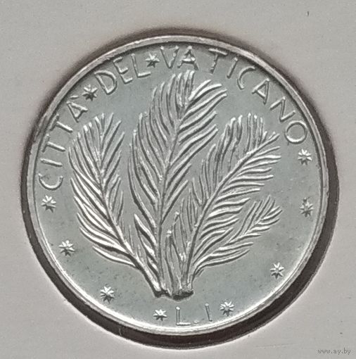 Ватикан 1 лира 1976 г. В холдере
