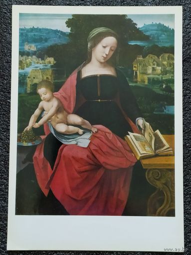 Открытка Мастер женских полуфигур. Работал в 1530 – 1540-х гг. Мадонна с младенцем. Нидерландская живопись XV – XVI в. Государственный Эрмитаж.