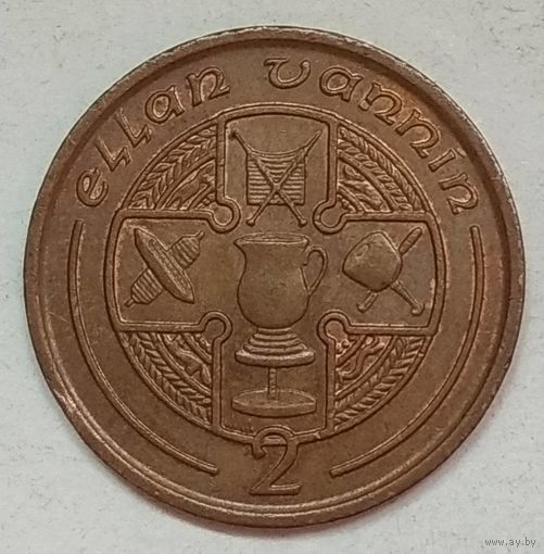 Остров Мэн 2 пенса 1988 г. Цена за 1 шт.