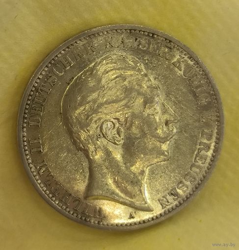 3 марки 1912 Вильгельм в штемпельном блеске