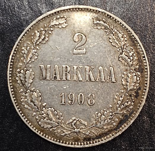 Великолепные 2 марки для Финляндии 1908. РИ. Очень красивая патина