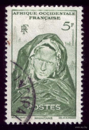 1 марка 1947 год Фр.Мавритания 47