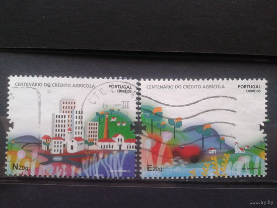 Португалия, 2011. 100 лет банку Credito Agrikola, пейзажи, полная серия