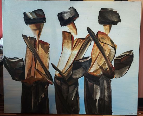 Абстрактная картина маслом (большая)