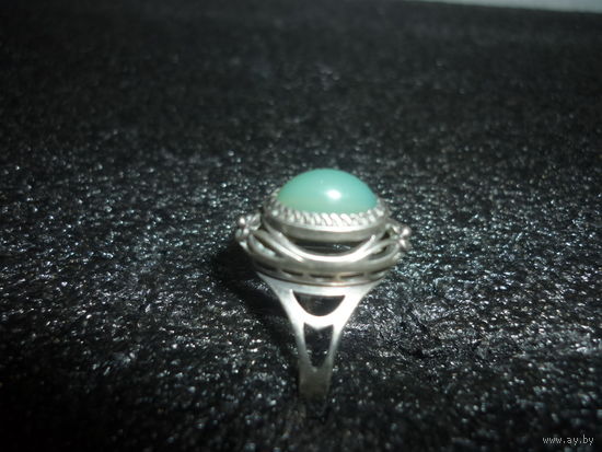 Кольцо СССР С Хризопразом