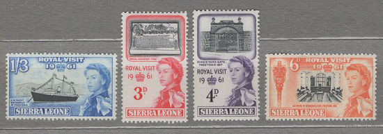 Сьерра Леоне 1961** Королевский визит Королевы Елизаветы II, серия 4 марки