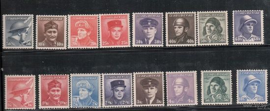 Чехословакия-1945, (Мих.439-454) ** , 2-я мировая война, Герои (полная серия)
