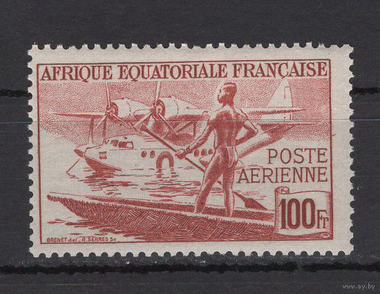 Французская экваториальная Африка 1944**  Гидросамолет АВИА Почта