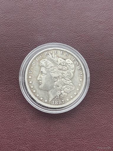США 1 доллар 1887 года. Морган. Серебро