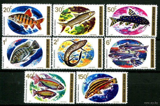Руанда - 1973г. - рыбки - 8 марок - полная серия, MNH [Mi 577-584]. #O-Se-Z-1-1