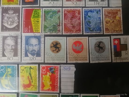 Полный годовой набор Лихтенштейна 1969 года