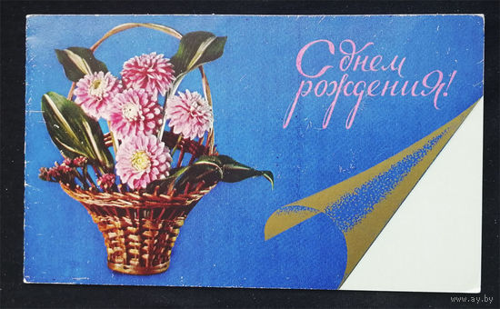 Воронин В. С днем рождения ! Цветы. 1978 год. Двойная #0134-FL1P67