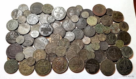 Сборный лот монет РИА. 720 гр. 140 шт