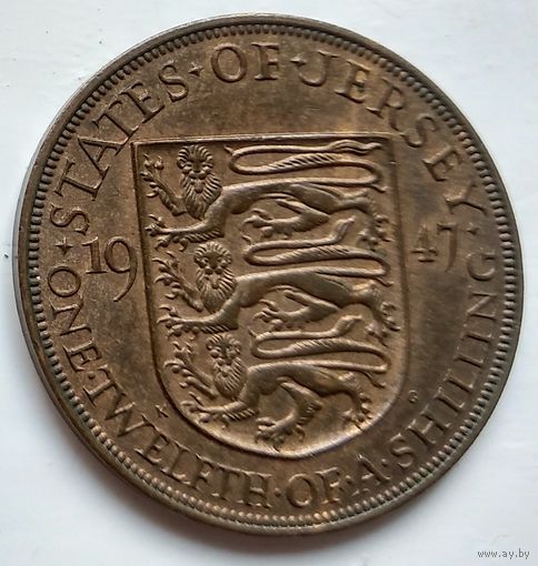 Джерси 1/12 шиллинга, 1947 1-10-9