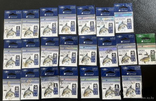 Крючки рыболовные - 65 пачек + россыпью 100 шт