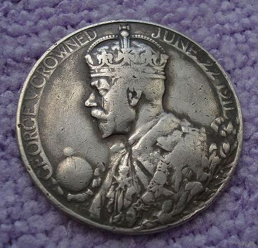Великобритания. Медаль в честь коронации. Король Георг V. 22 июня 1911 года.