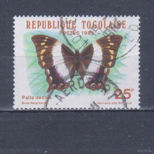 [388] Того 1982. Фауна.Бабочка. Гашеная марка.