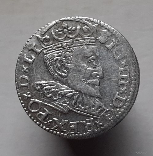 3 гроша 1596 года Сигизмунд lll, трехгрошовик Рига.