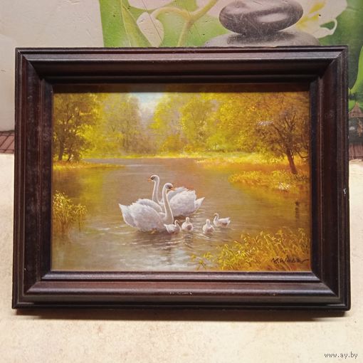 Картина в рамке , репродукция , 23х18см. РАСПРОДАЖА КОЛЛЕКЦИИ.