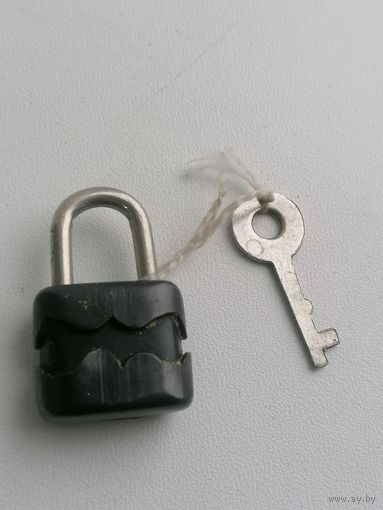Маленький замочек, замок СССР, с ключиком, рабочий