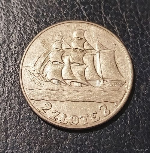 2 злотых 1936 кораблик