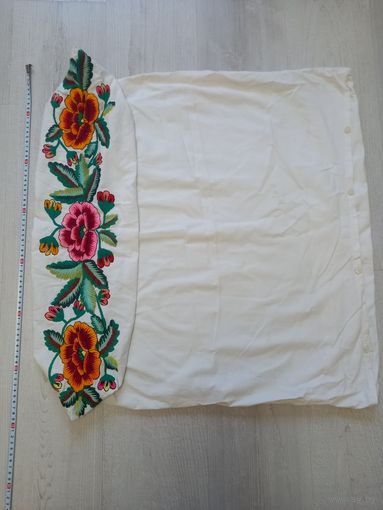 Наволочка на подушку вышитая старинная