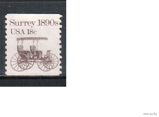 США-1981, (Мих.1480) ,  * (без клея), Стандарт, Автомобили,  (одиночка),