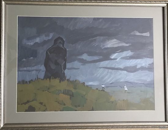 Кубарев В.Г. акварель. 64х86 см. с рамой и паспарту.
